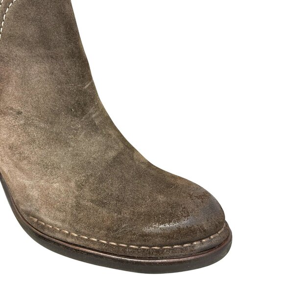 Alberto Fermani Taupe Suede Zip Ankle Boots Made in Italy - Picture 5 of 11